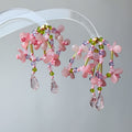Garden Bow Flower Beaded Stud Earrings