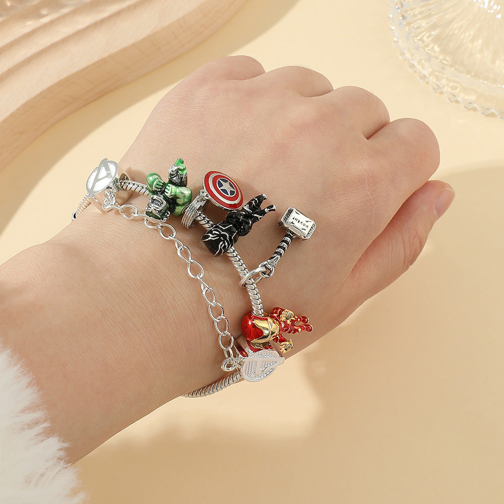 Cute Marvel Superhero PanDola Beaded Bracelet