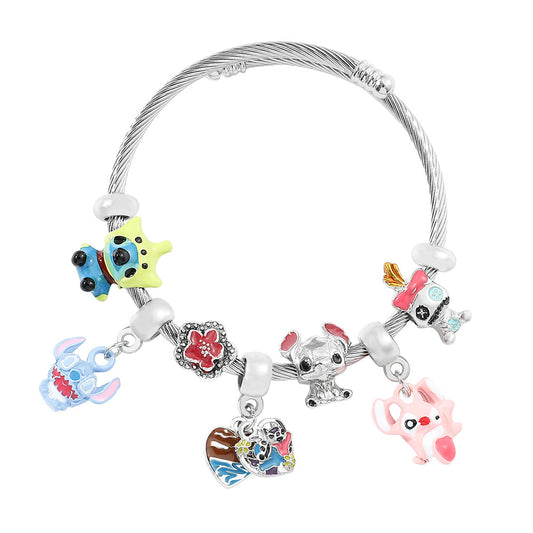 Cute Stittch PanDola Beaded Bracelet