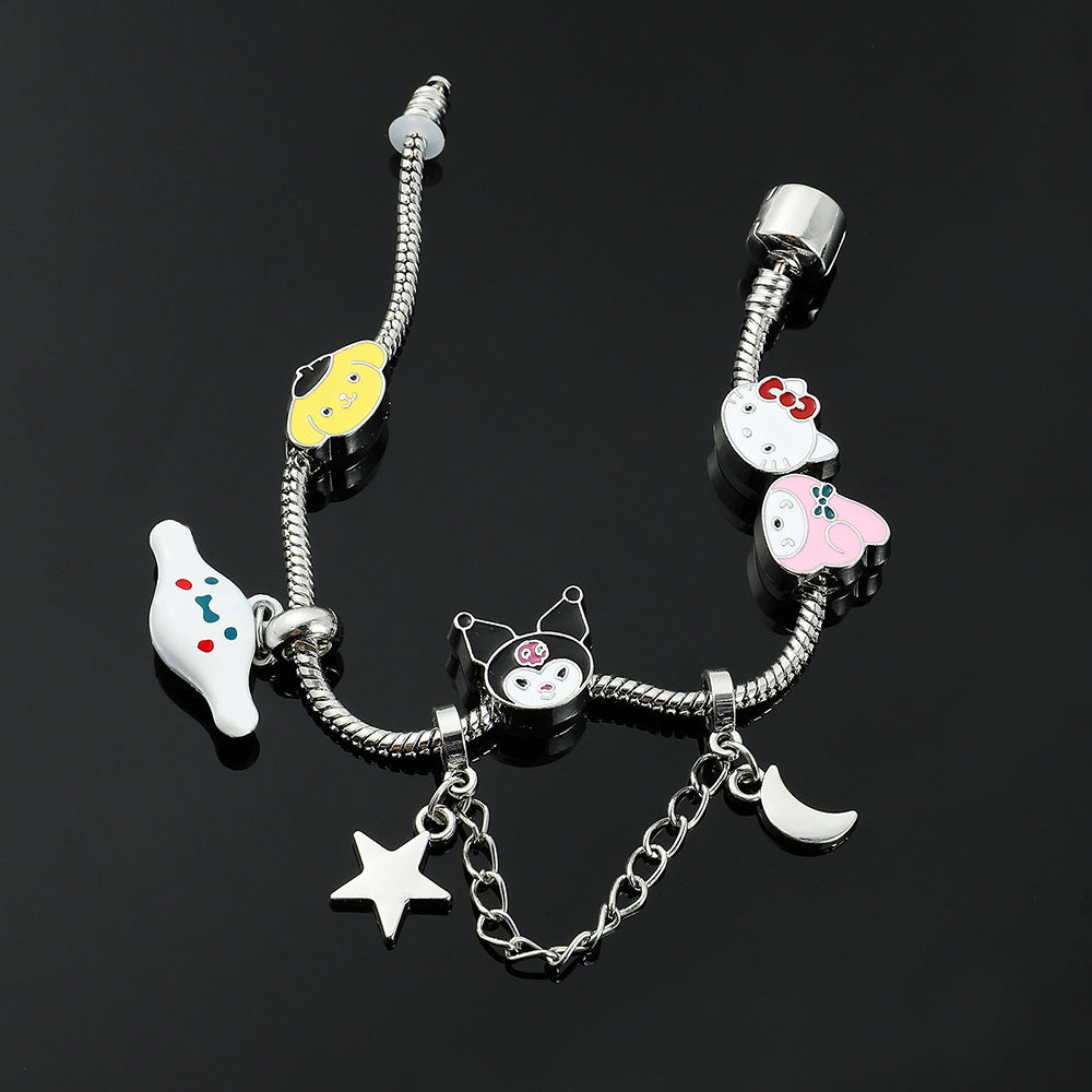 Cute HK Kitty PanDola Beaded Bracelet