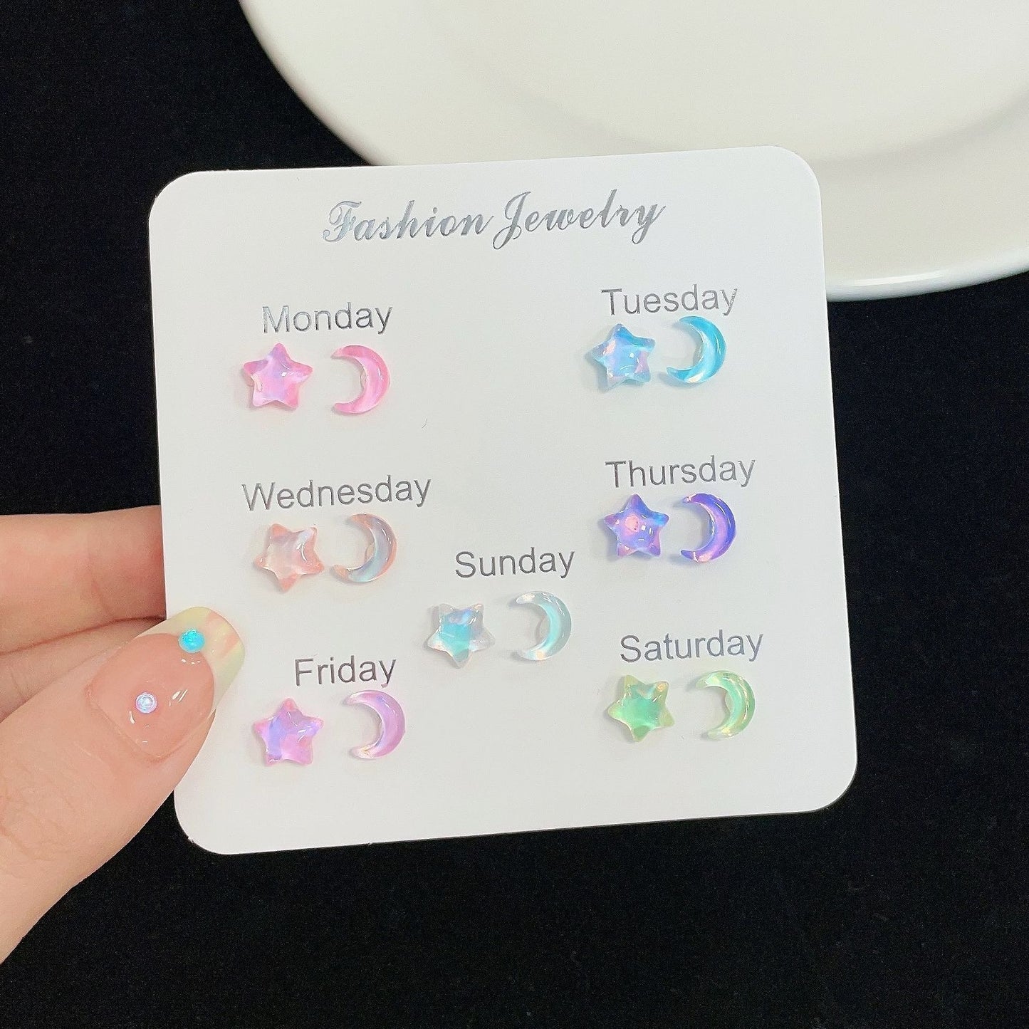 Galaxy Stone Earrings Set 6-pairs