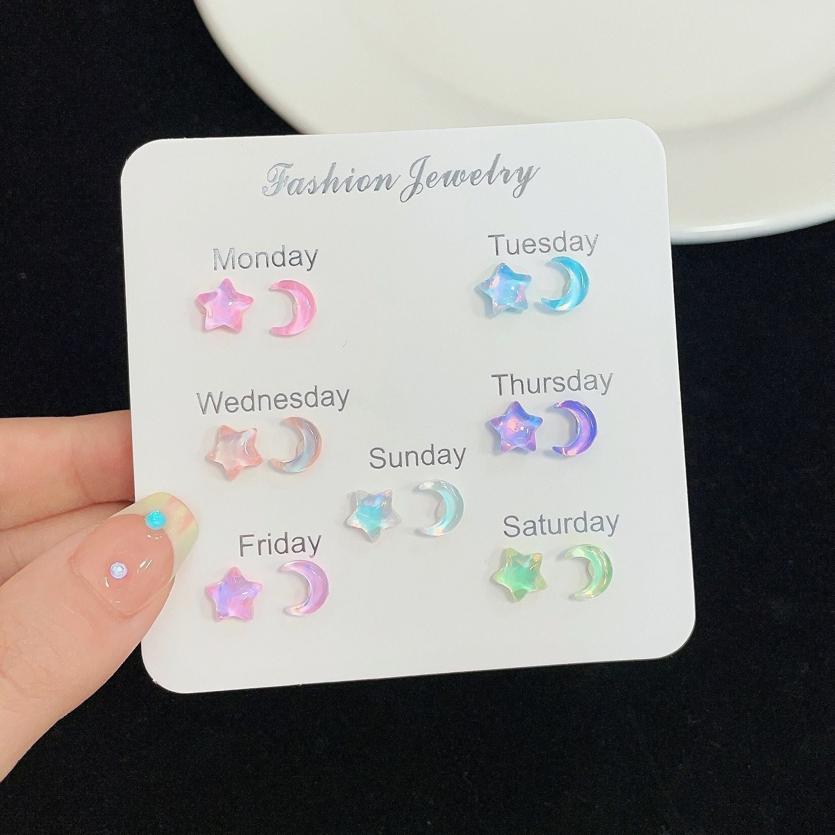 Galaxy Stone Earrings Set