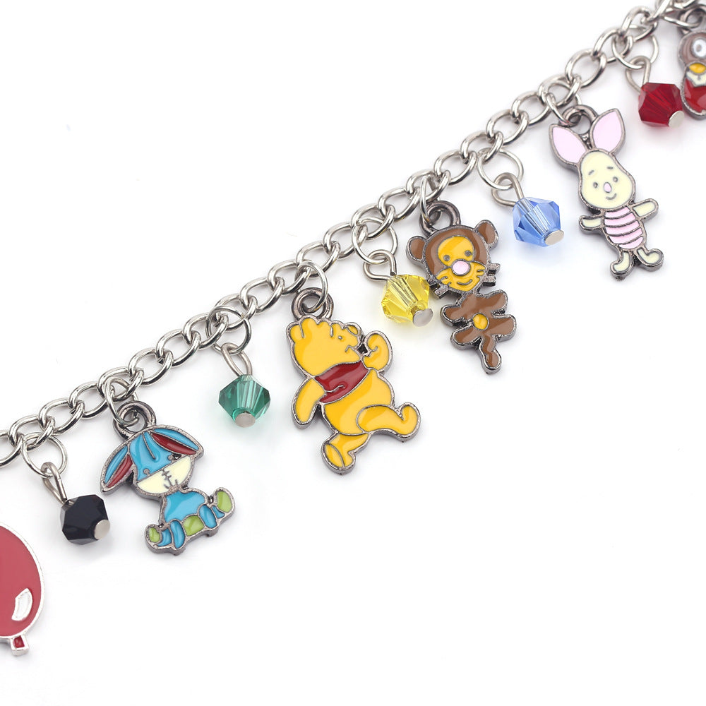 Cute Winnie the Poooh PanDola Beaded Bracelet