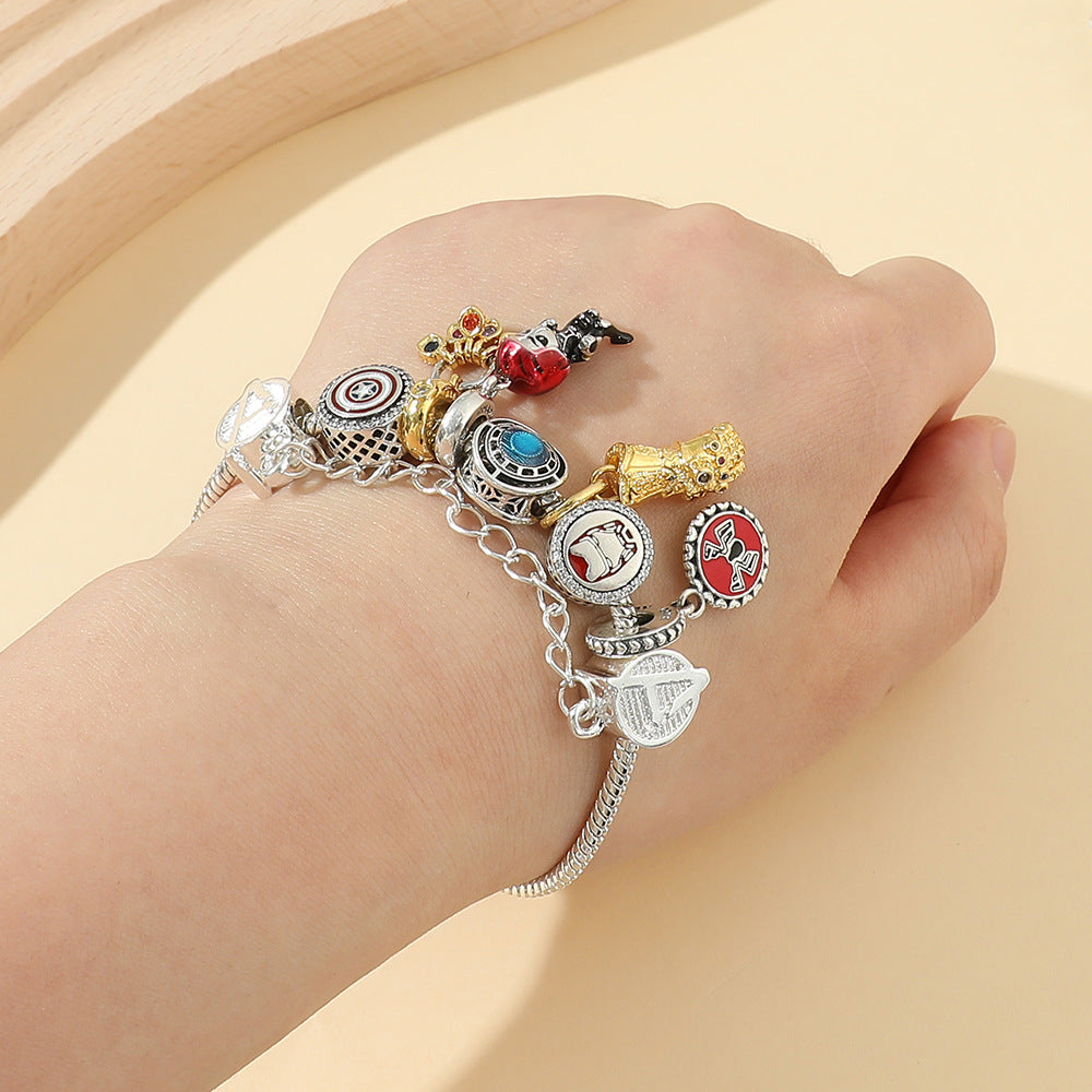 Cute Marvel Superhero PanDola Beaded Bracelet