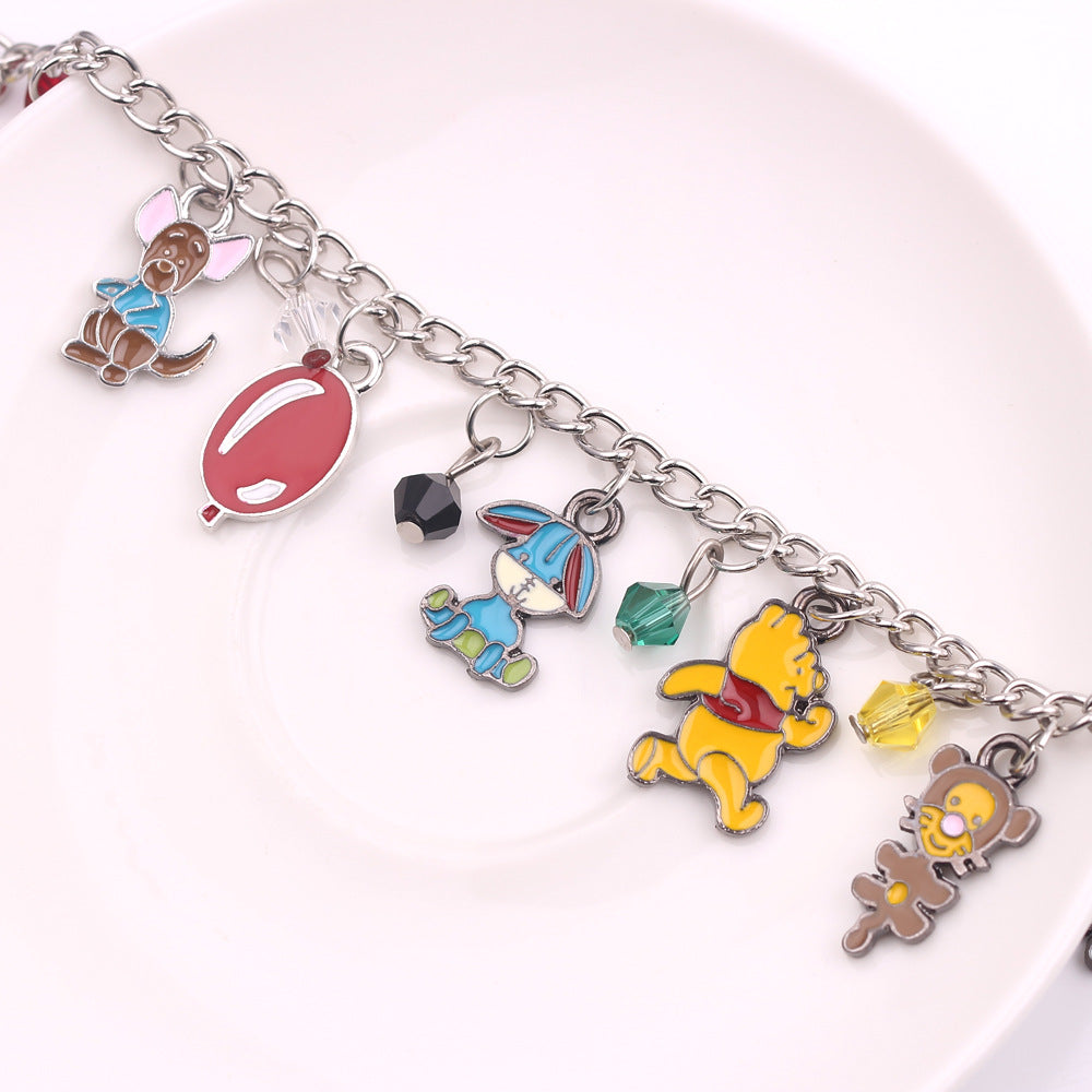 Cute Winnie the Poooh PanDola Beaded Bracelet