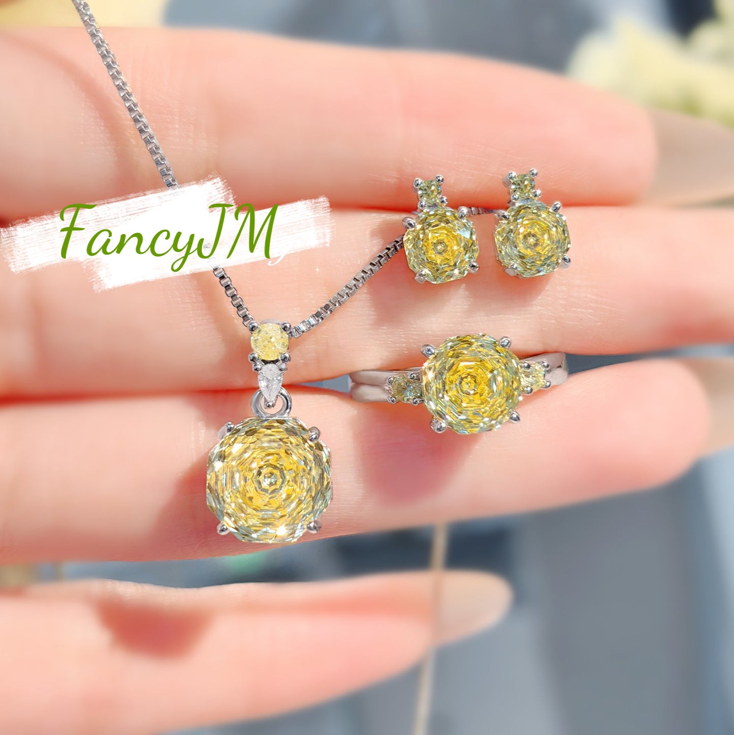Rose Cut Luxury Jewelry Set