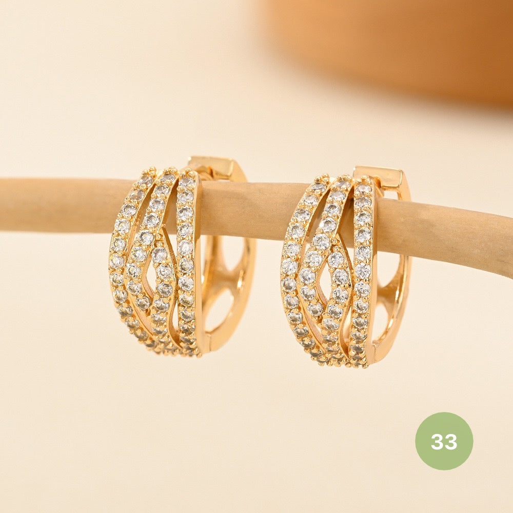 Golden Plain Hoop Earring
