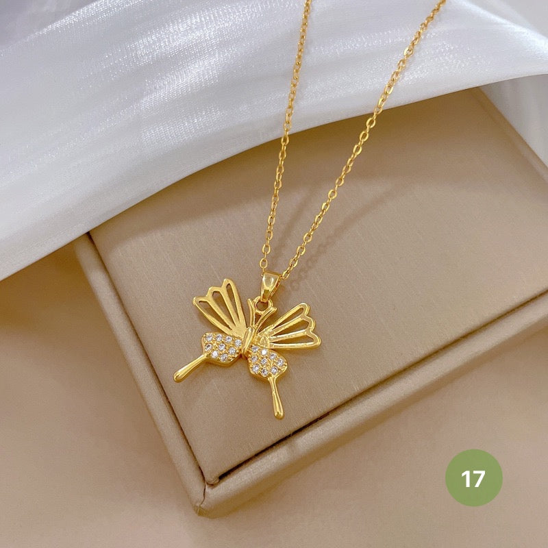Shiny Butterfly Necklace