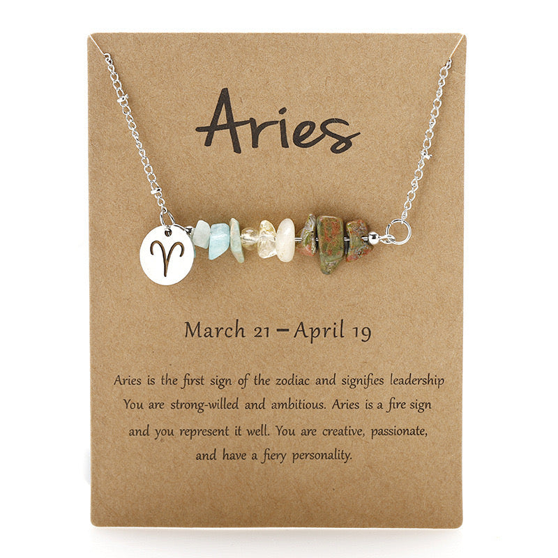 Zodiac Signs Crystal Necklace