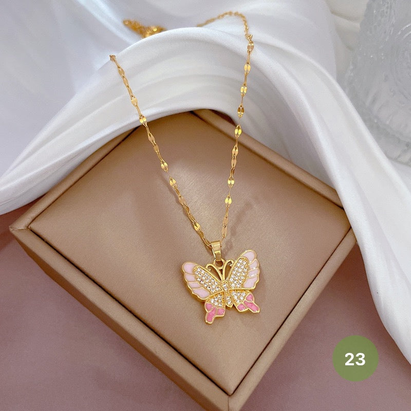 Shiny Butterfly Necklace