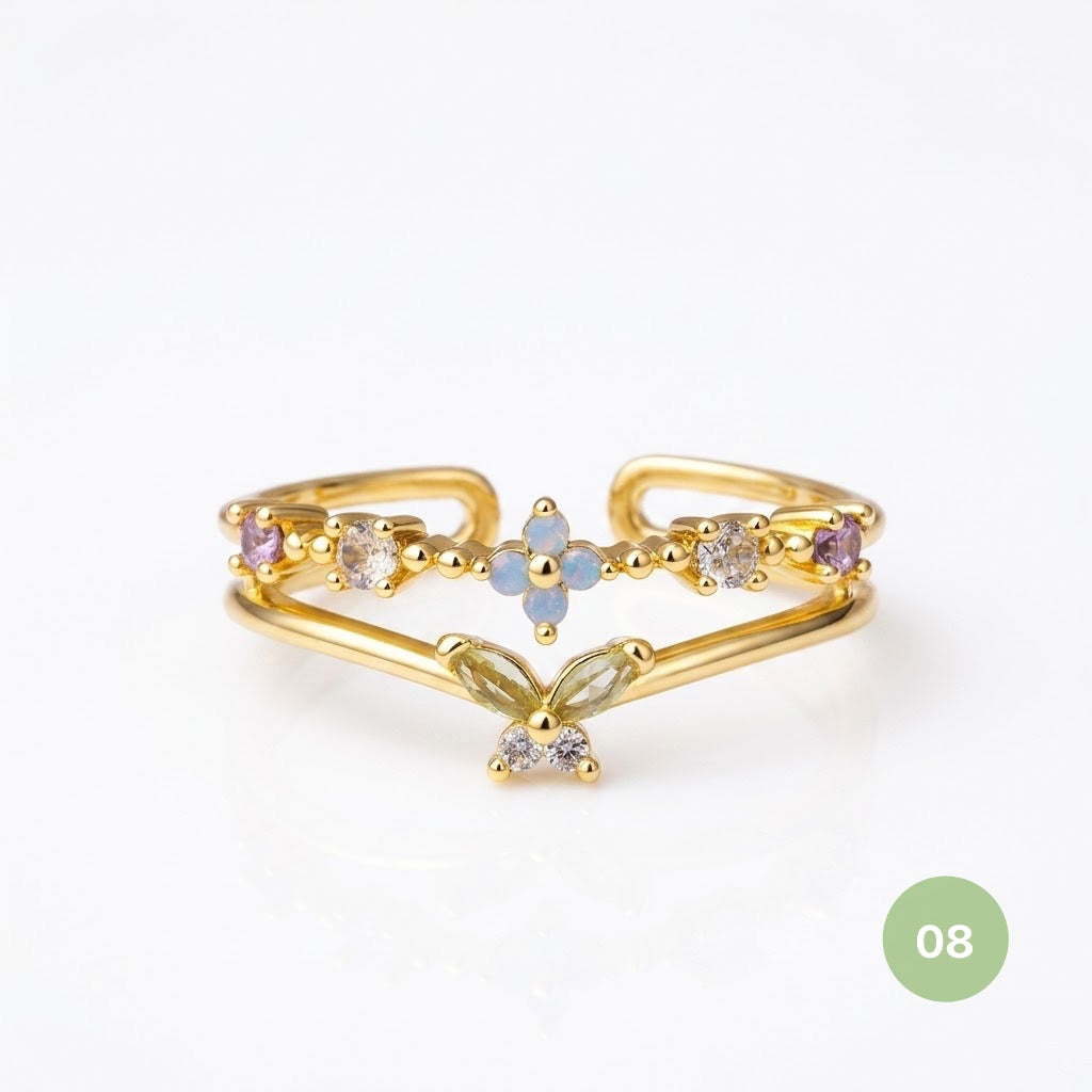 Dainty Rings - golden and silver