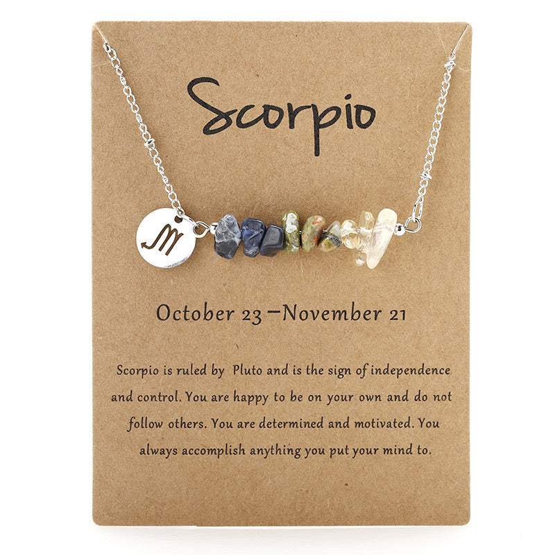 Zodiac Signs Crystal Necklace