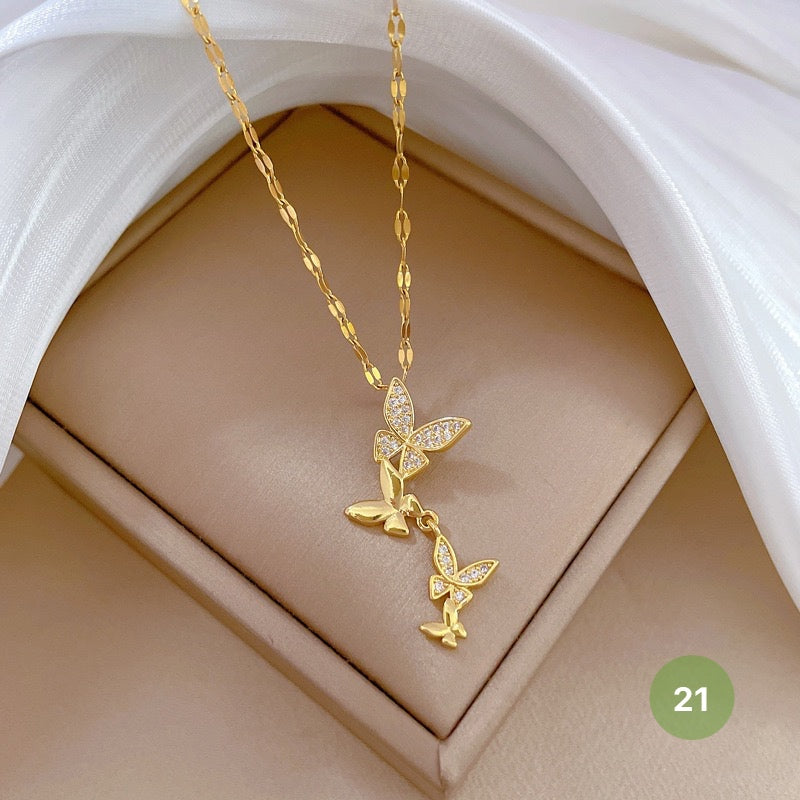 Shiny Butterfly Necklace