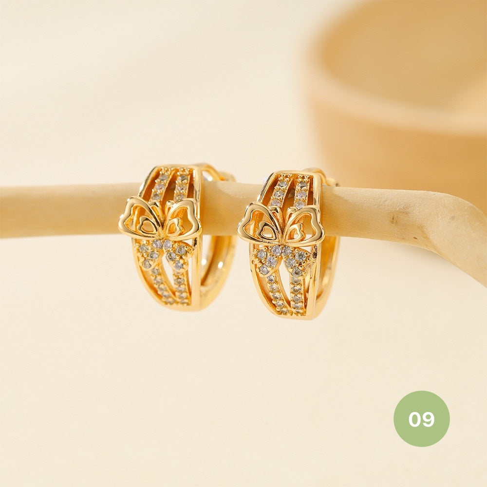 Golden Plain Hoop Earring