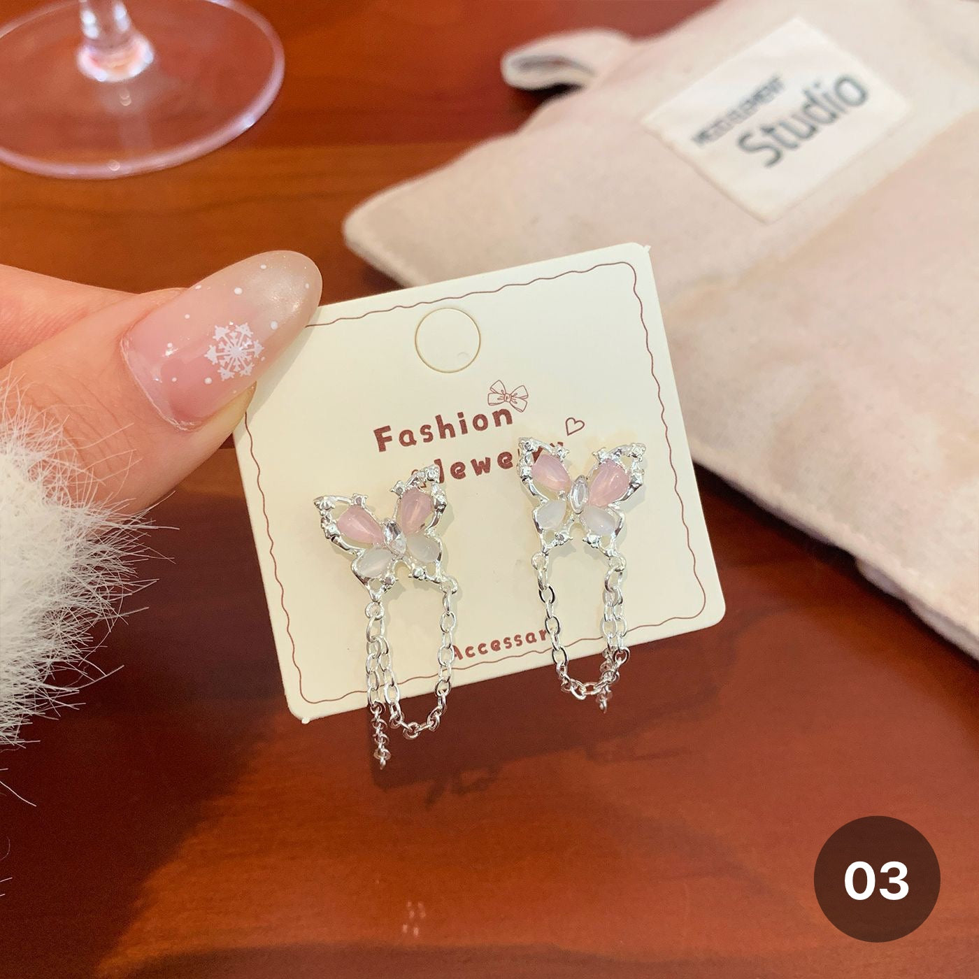 Cat eye Stone Series Earrings