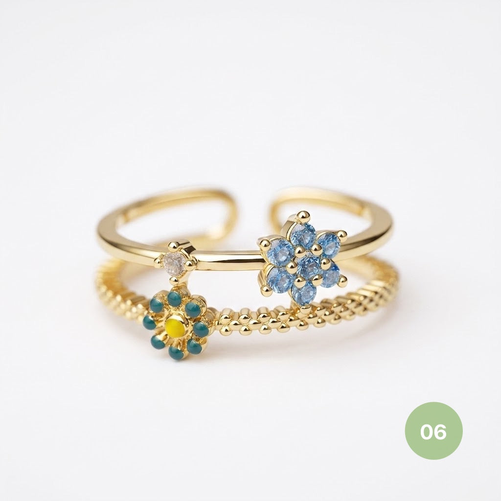 Dainty Rings - golden and silver