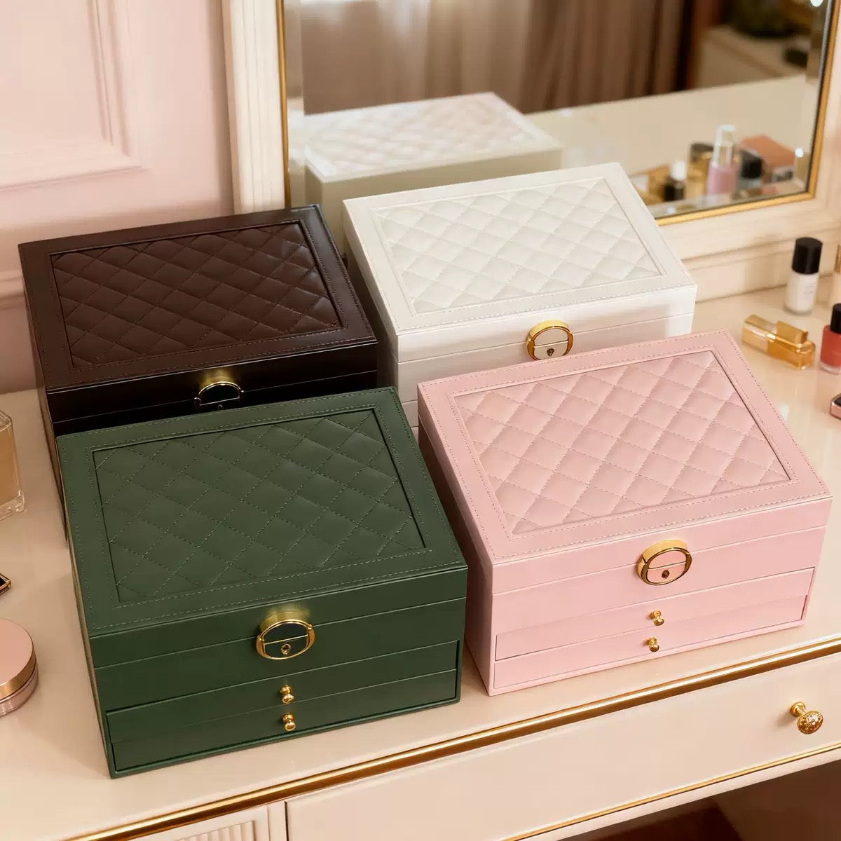 Fancy Three Layer Jewelry Box