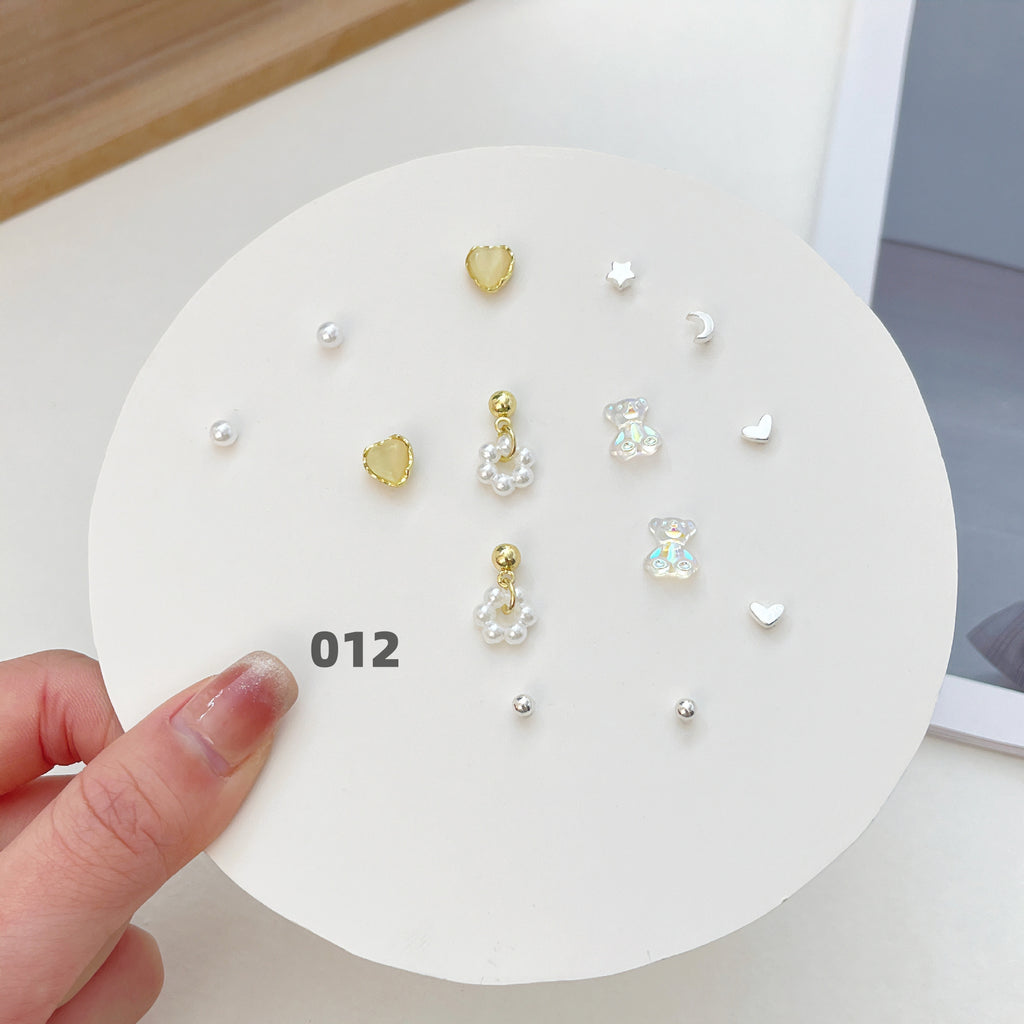 Cute Silver Earring Set