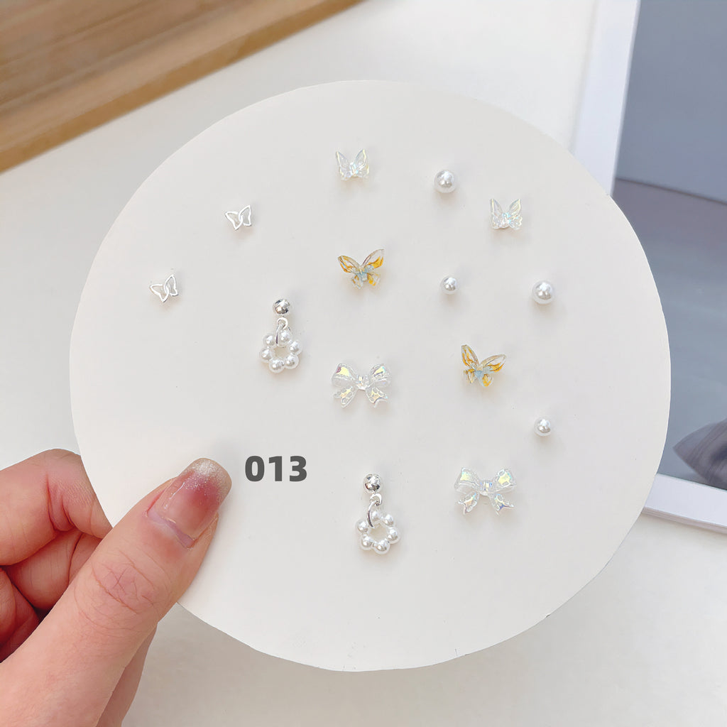 Cute Silver Earring Set