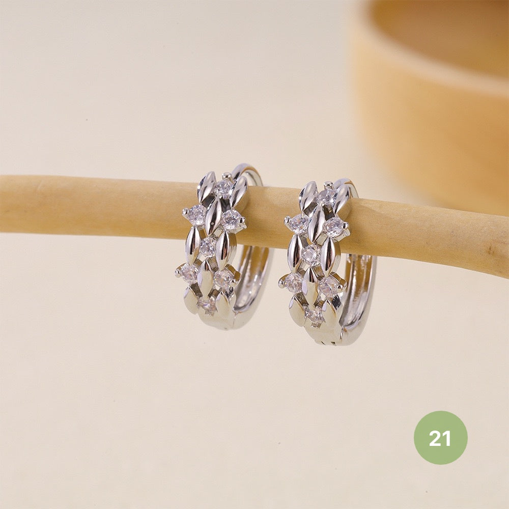 Silver Plain Hoop Earring