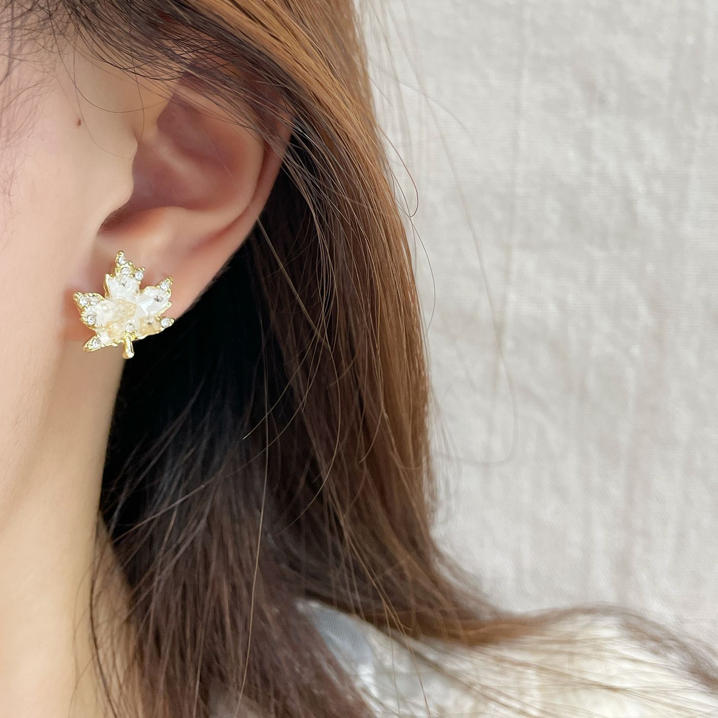 Autumn Delicate Maple Leaf Earrings