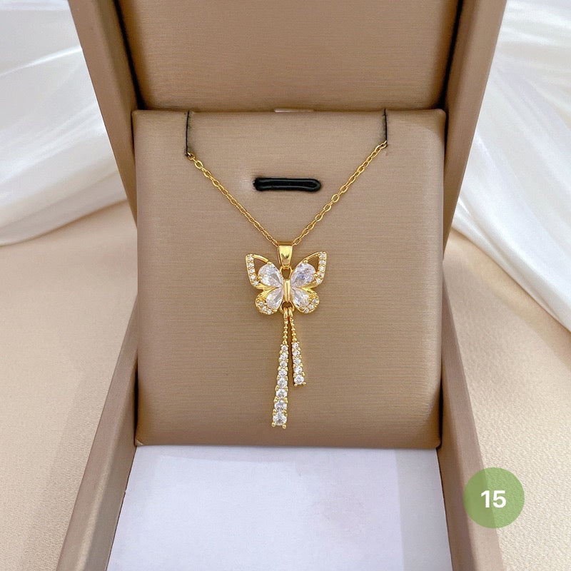 Shiny Butterfly Necklace