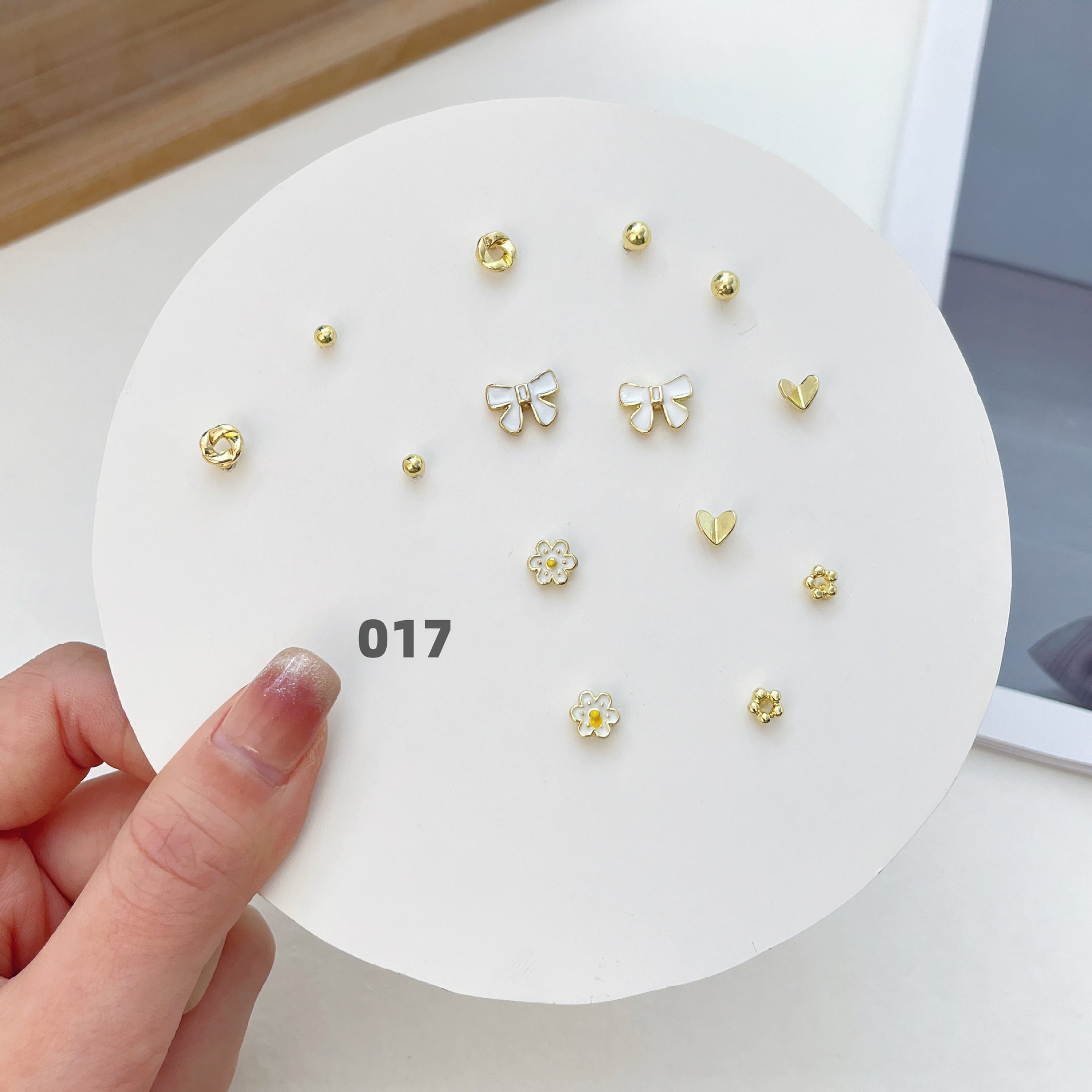 Cute Silver Earring Set