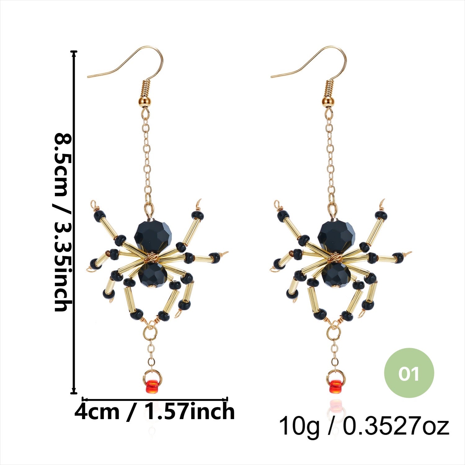 Halloween Spider Dangle Earrings