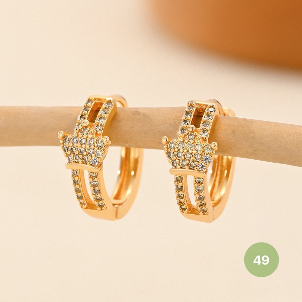 Golden Plain Hoop Earring