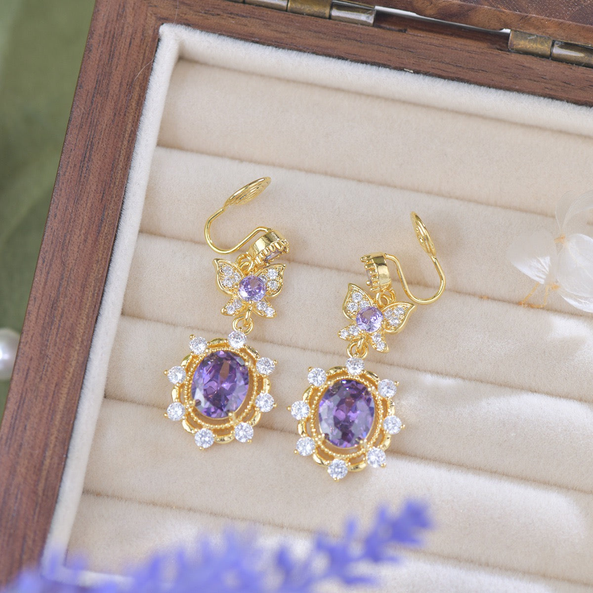 Luxe Butterfly Mystic Violet Jewelry Set