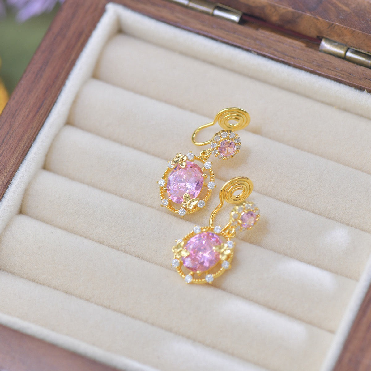 Luxe Openwork Fresh Pink Jewelry Set