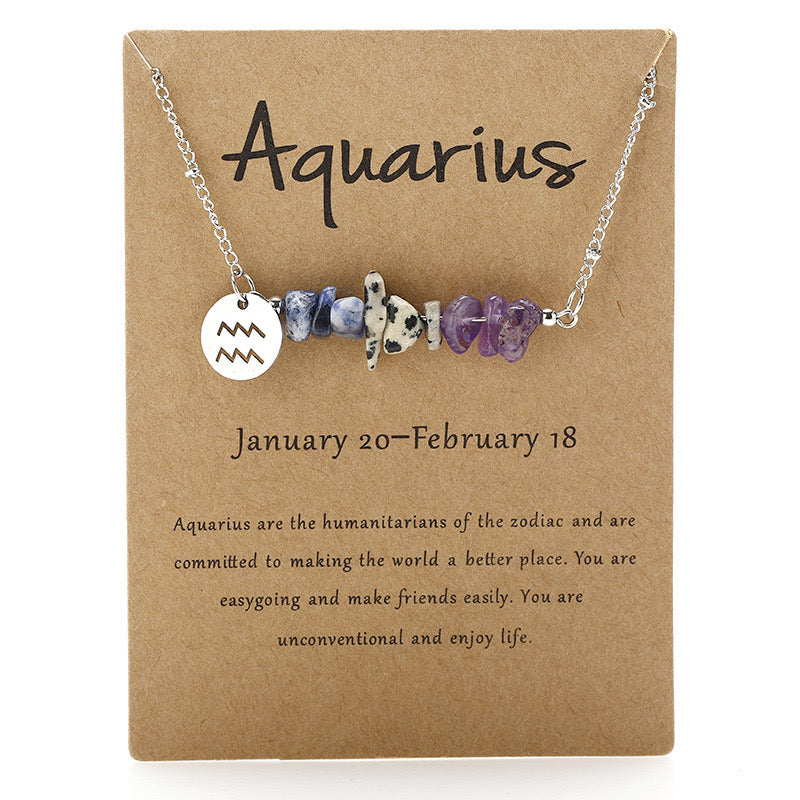 Zodiac Signs Crystal Necklace