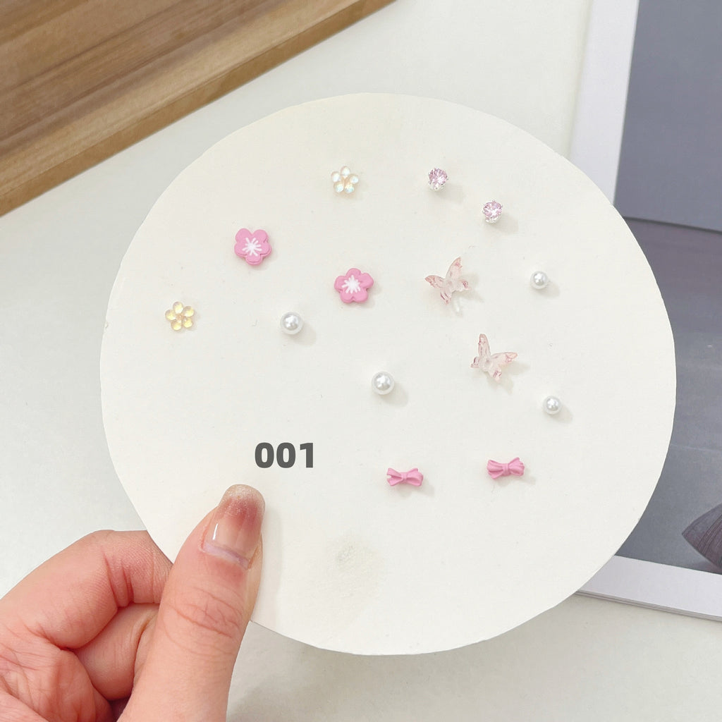Cute Silver Earring Set