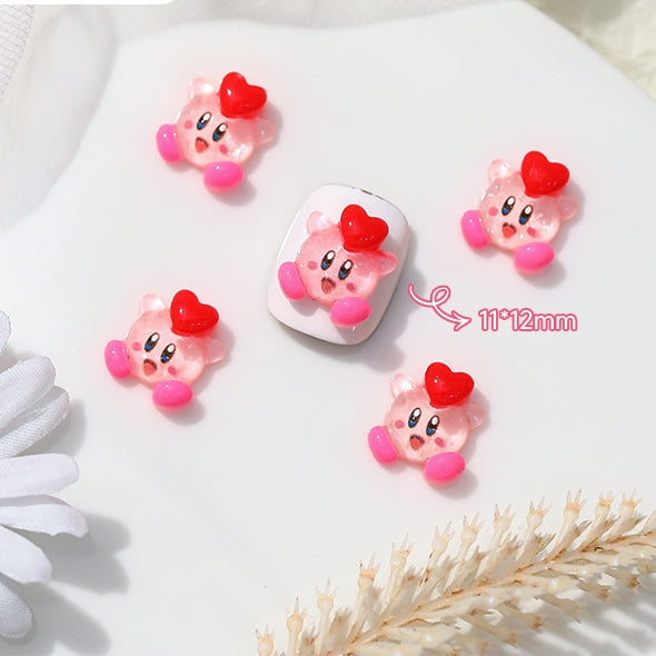 Kiirby Head Resin Charms 10 pcs