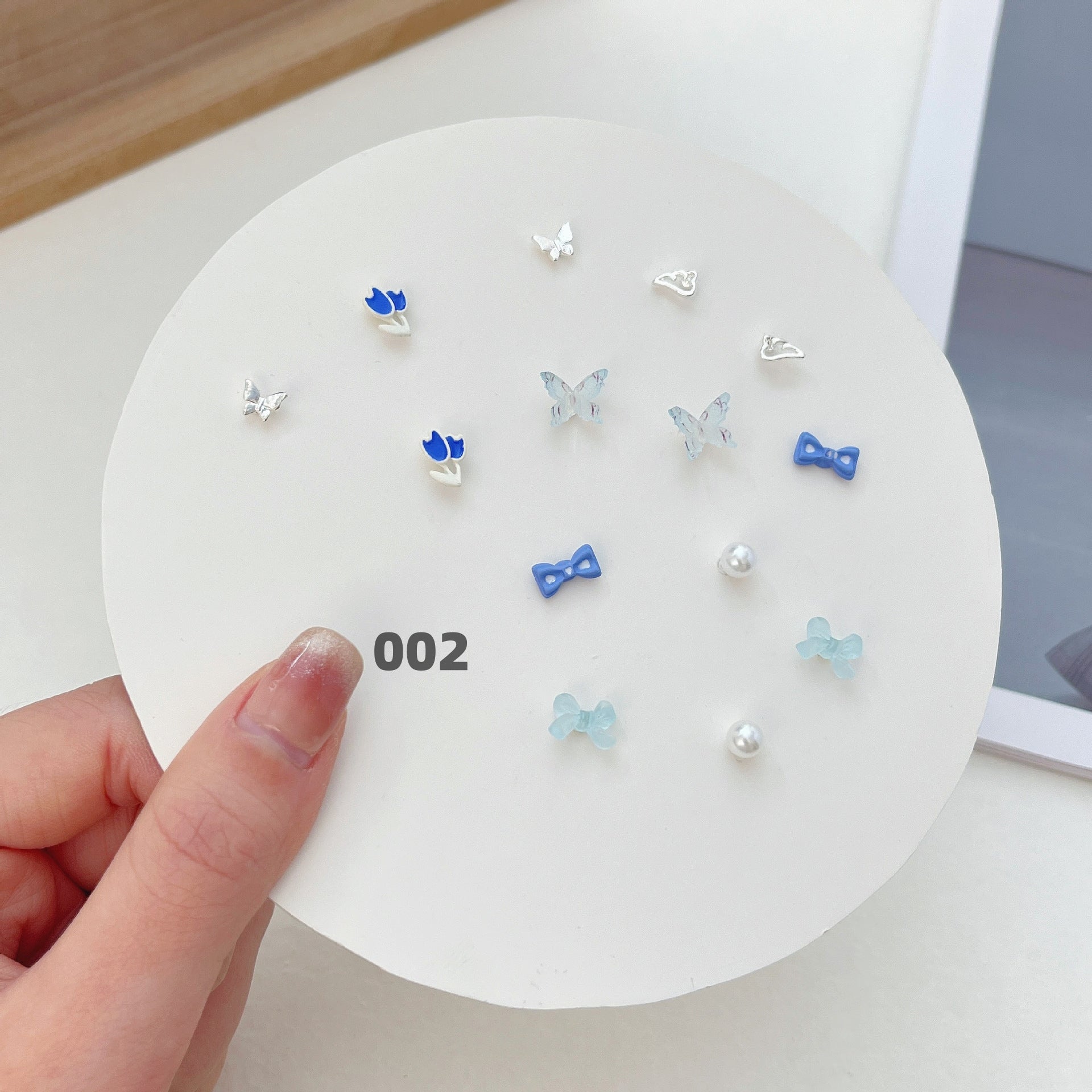 Cute Silver Earring Set