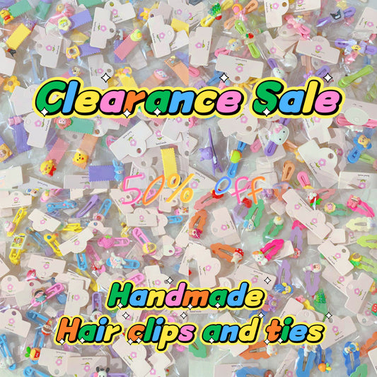 [Clearance] Cute Handmade Hair Clips Ties