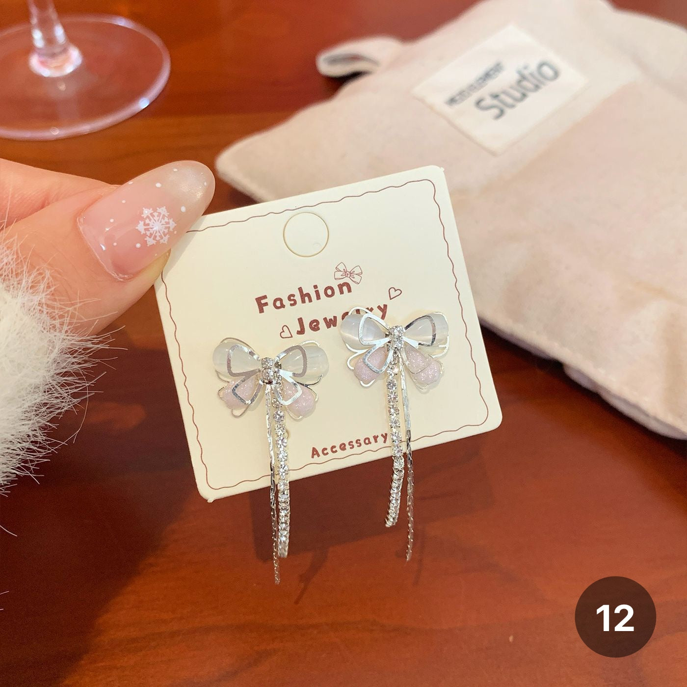 Cat eye Stone Series Earrings