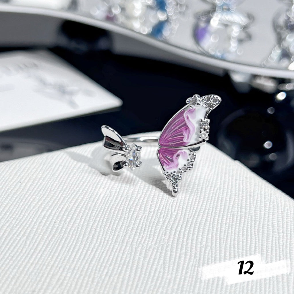 Dainty Butterfly Rings