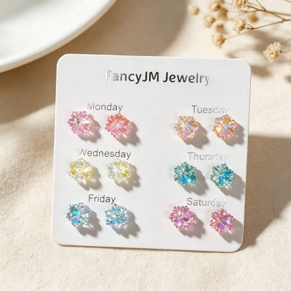 Candy Color Stud Earring Set