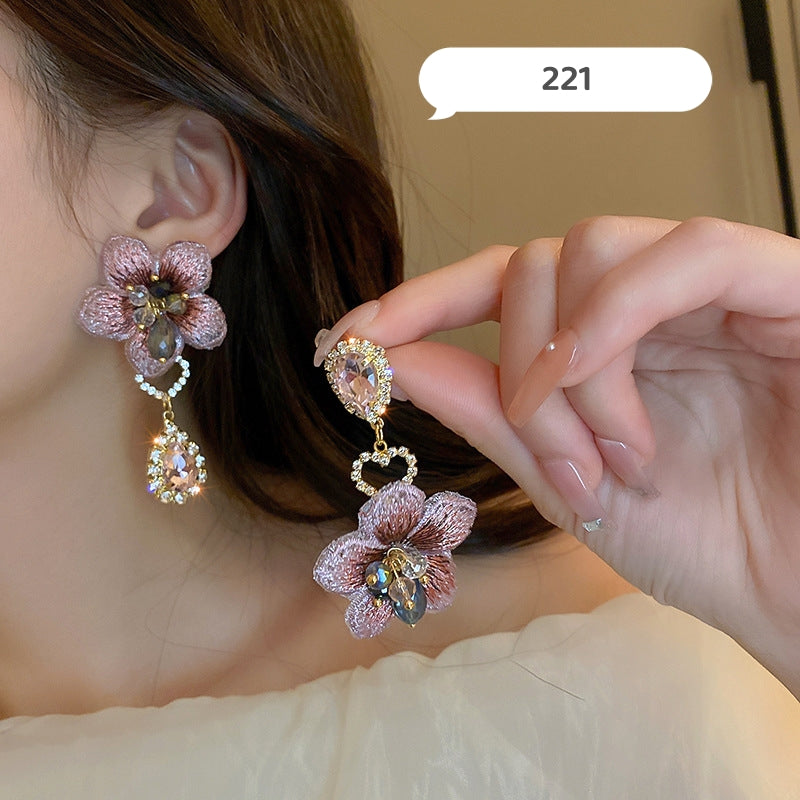 Fancy Flower Dangle Earrings