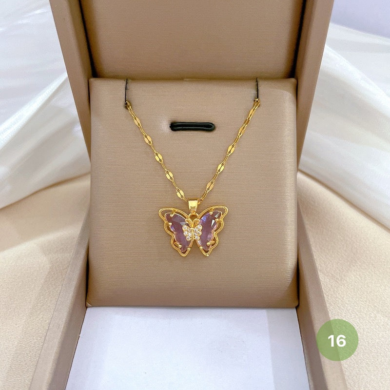 Shiny Butterfly Necklace