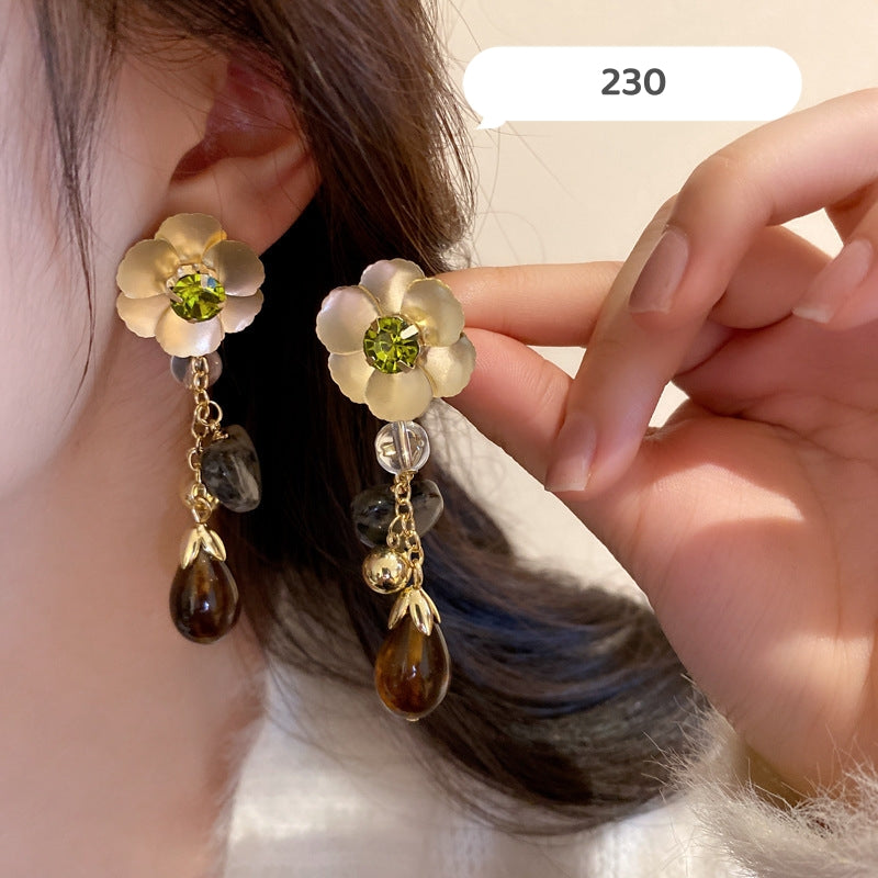 Fancy Flower Dangle Earrings