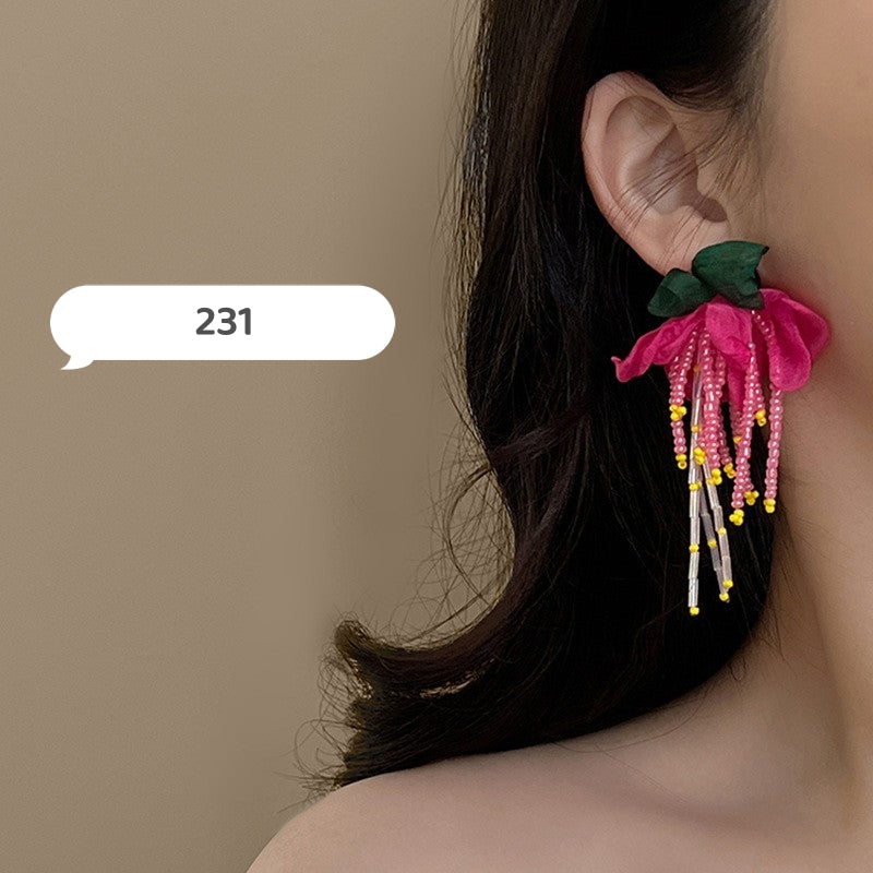 Fancy Flower Dangle Earrings