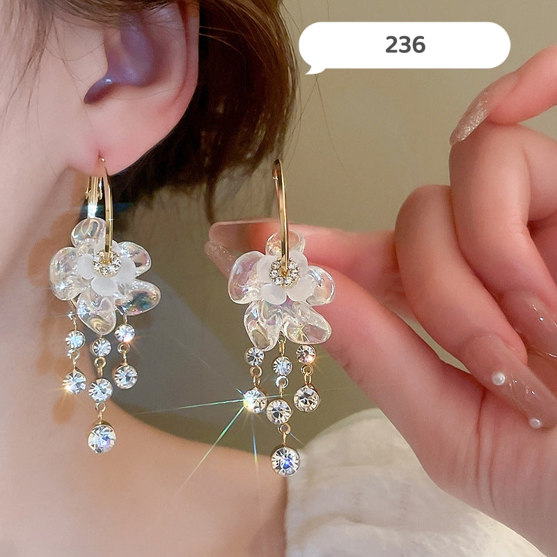 Fancy Flower Dangle Earrings