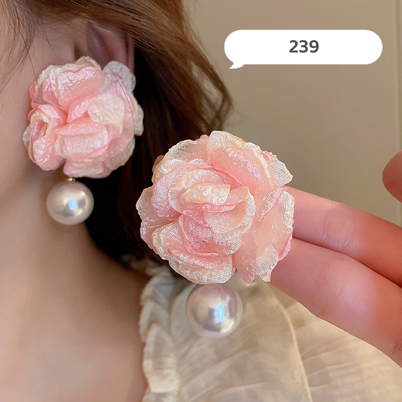 Fancy Flower Dangle Earrings