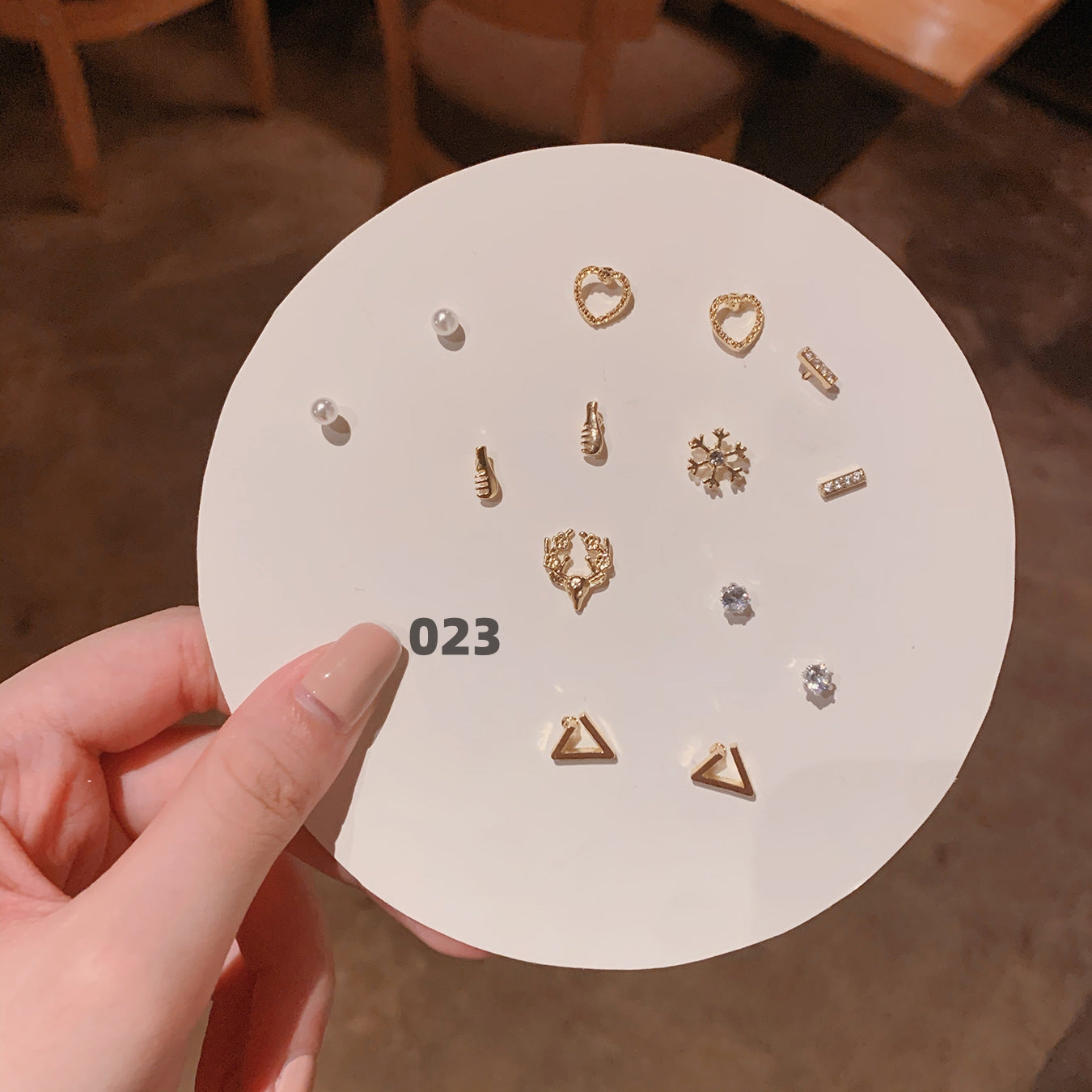 Cute Silver Earring Set