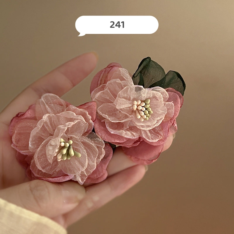 Fancy Flower Dangle Earrings