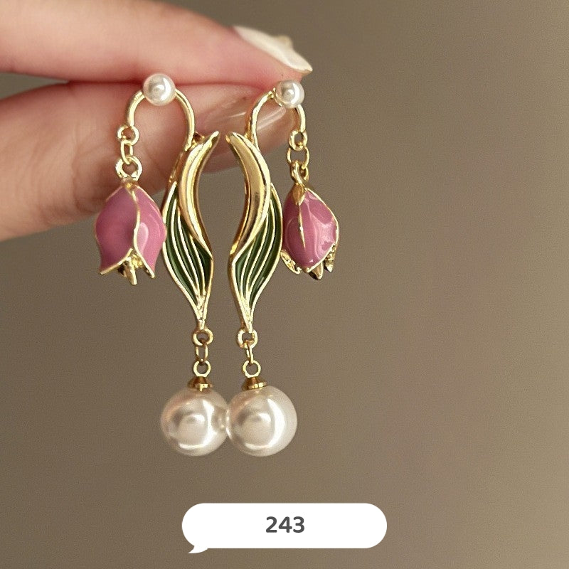 Fancy Flower Dangle Earrings