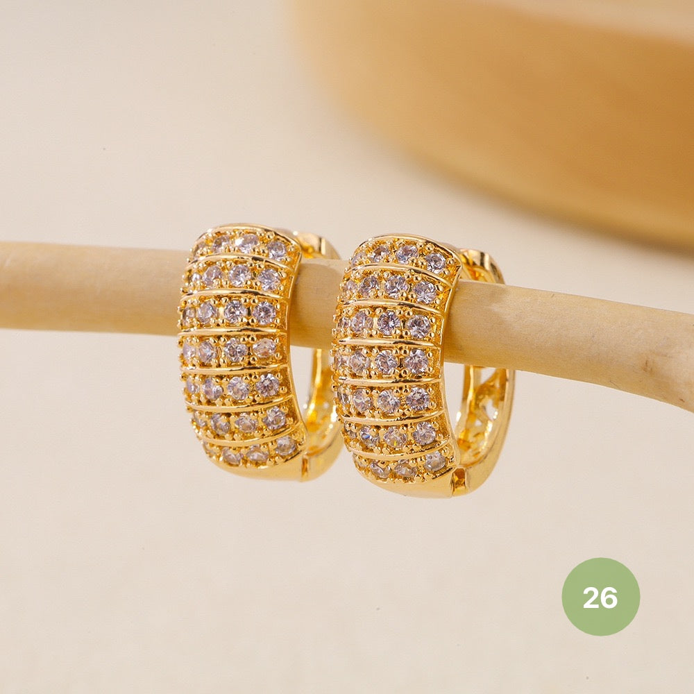 Golden Plain Hoop Earring