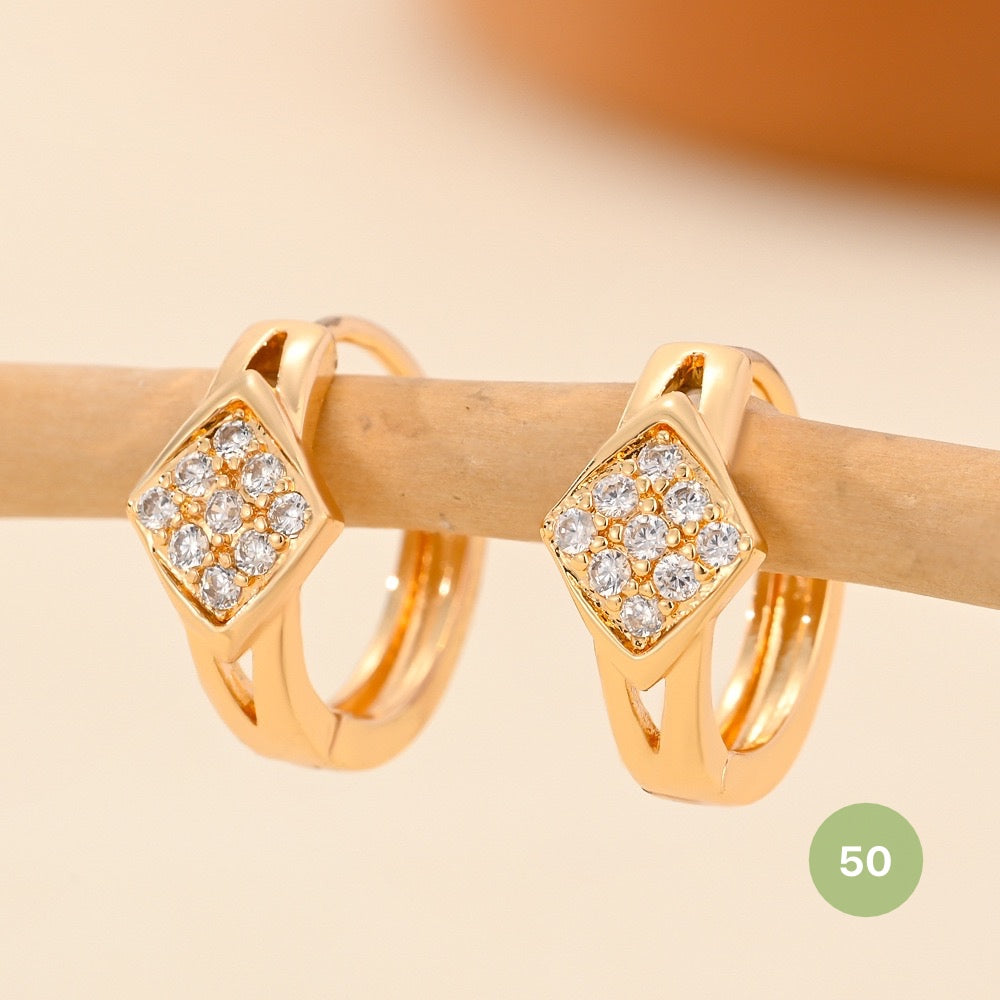 Golden Plain Hoop Earring